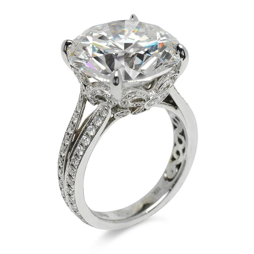 10.01 Carat Round Brilliant Cut Diamond Ring | VVS1 Clarity | H Color | Unparalleled Brilliance
