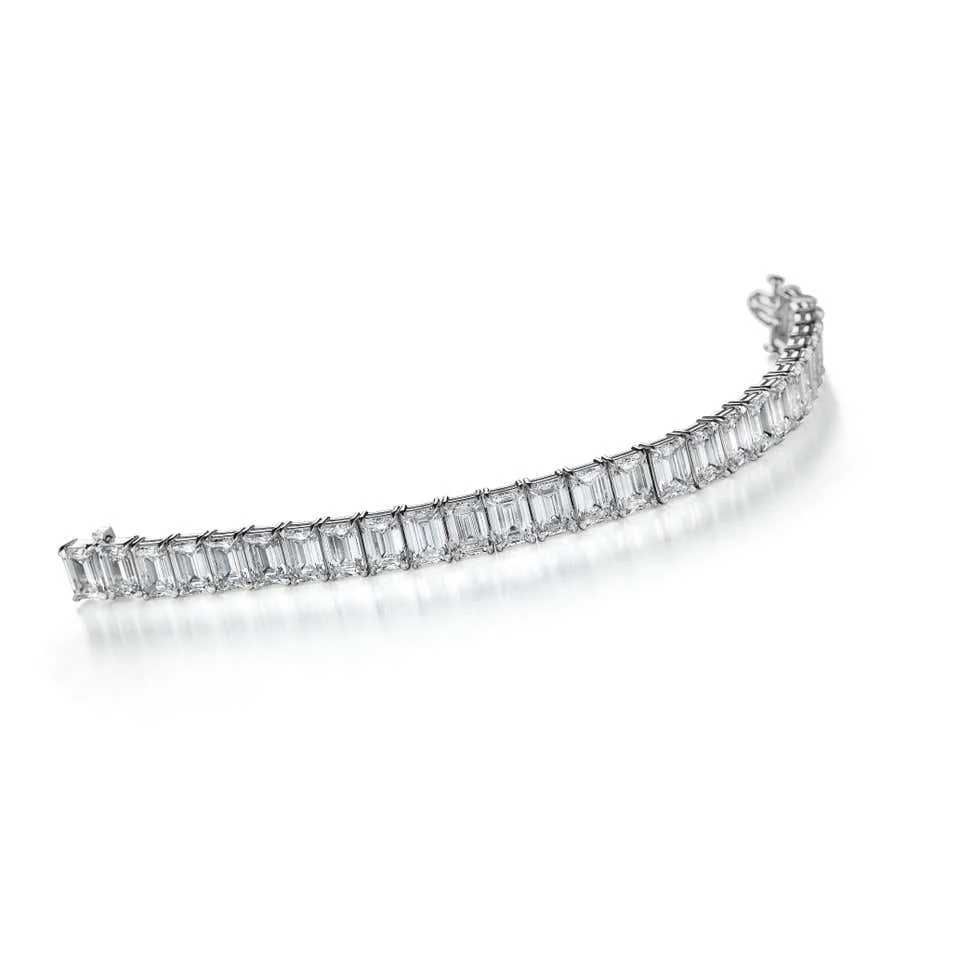 16-Carat Emerald Cut Diamond Tennis Bracelet | VVS-VS Natural Diamonds | Legacy Diamonds