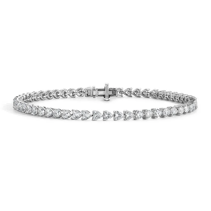 16-Carat Heart Tennis Bracelet | VVS-VS Natural Diamonds | Legacy Diamonds