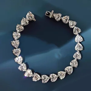 26-Carat Heart Diamond Tennis Bracelet | VVS-VS Natural Diamonds | Legacy Diamonds