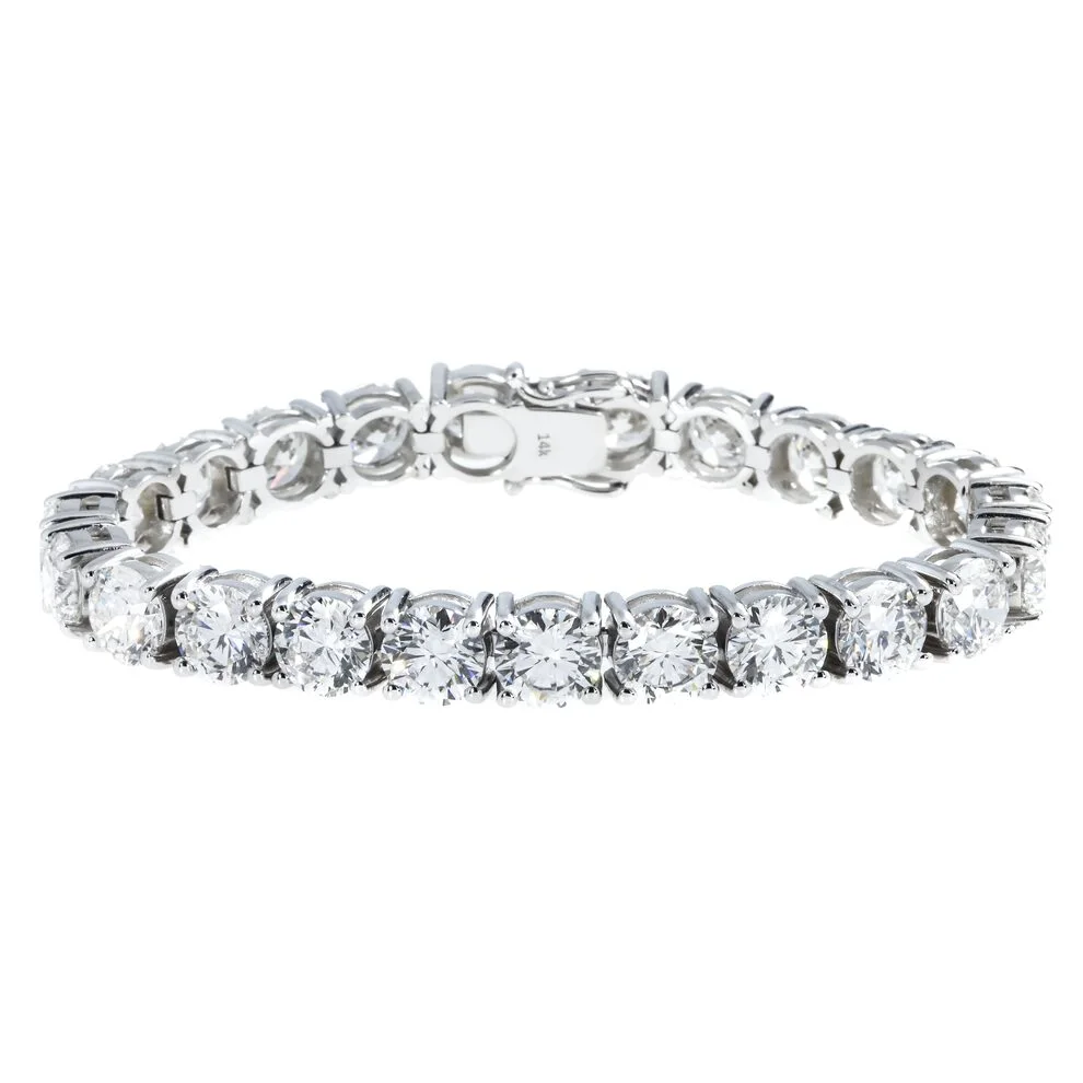 28-Carat Round Diamond Tennis Bracelet | VVS-VS Natural Diamonds | Legacy Diamonds
