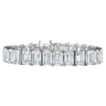 34.93-Carat Emerald Cut Diamond Tennis Bracelet | VVS-VS Natural Diamonds | Legacy Diamonds