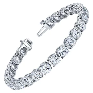 35-Carat Round Diamond Tennis Bracelet | VVS-VS Natural Diamonds | Legacy Diamonds