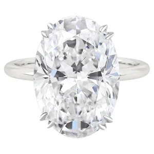 HRD Certified 5.01 Carat Oval Cut Diamond Ring | Rare White G Color | VS1 Clarity | Exceptional Brilliance