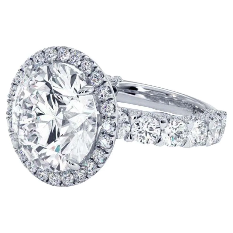 5.01 Carat Round Brilliant Cut Diamond Ring | SI1 Clarity | E Color | Timeless Brilliance