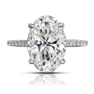 GIA Certified 5.01 Carat Oval Cut Diamond Ring | VS2 Clarity | I Color | Timeless Elegance