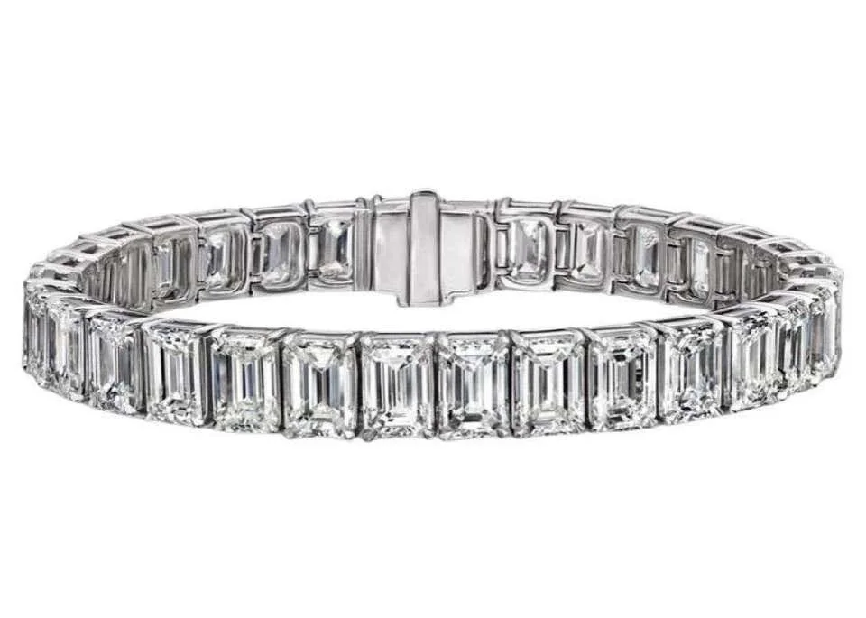 54.52-Carat Emerald Cut Diamond Tennis Bracelet | VVS-VS Natural Diamonds | Legacy Diamonds