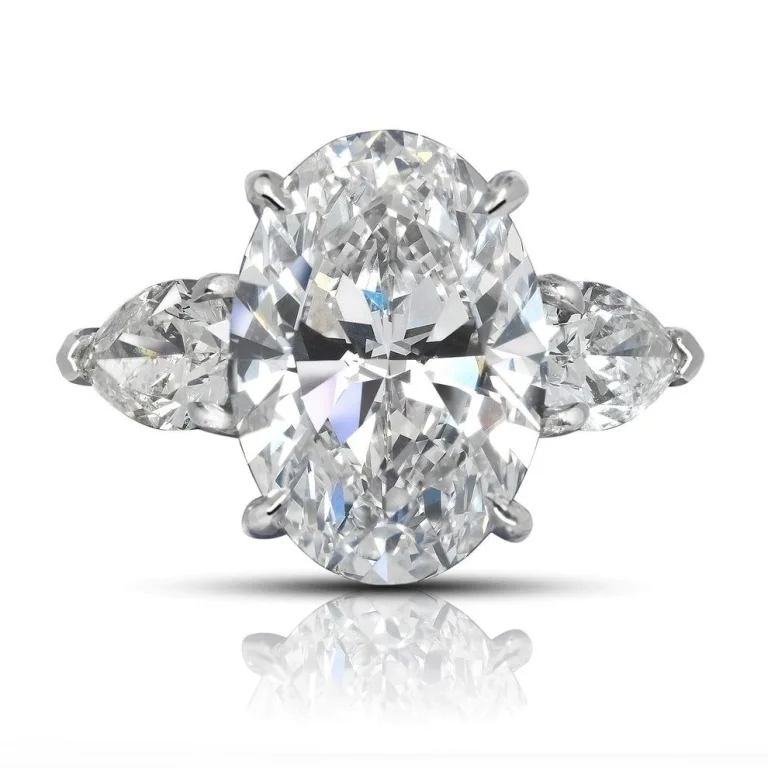 6.01 Carat Oval Cut Diamond Ring | SI1 Clarity | J Color | Timeless Elegance