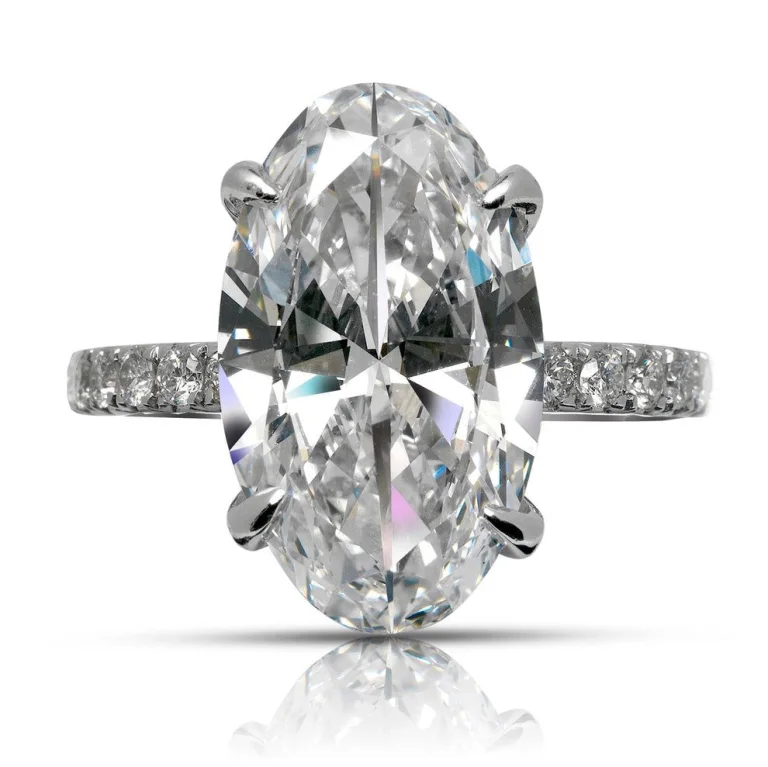 8.01 Carat Oval Cut Diamond Ring | VS2 Clarity | J Color | Timeless Brilliance