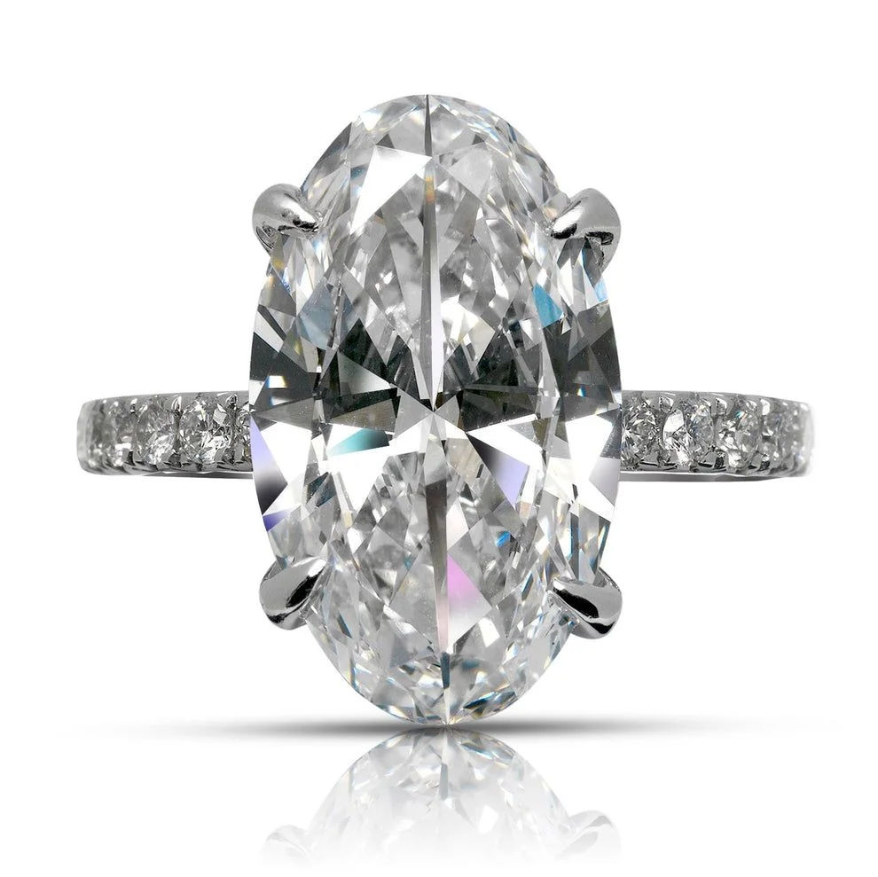 GIA Certified 8.01 Carat Oval Cut Diamond Ring | VS2 Clarity | J Color | Timeless Brilliance