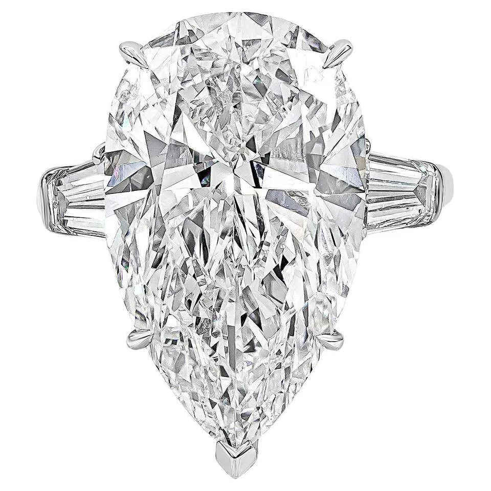 GIA Certified 5.01 Carat Pear Cut Diamond Ring | VS2 Clarity | E Color | Timeless Brilliance