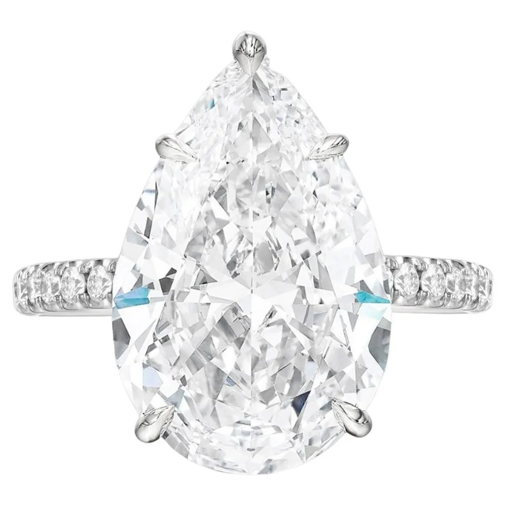 GIA-Certificate-5.23-Carat-Pear-Cut-Diamond-Ring-VS2-Clarity-E-Color-Timeless-Brilliance