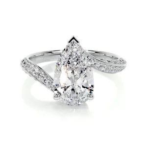 GIA Certified 6.30 Carat Pear Cut Diamond Ring | VS2 Clarity | H Color | Timeless Sophistication