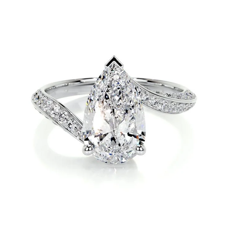 GIA Certified 6.30 Carat Pear Cut Diamond Ring | VS2 Clarity | H Color | Timeless Sophistication
