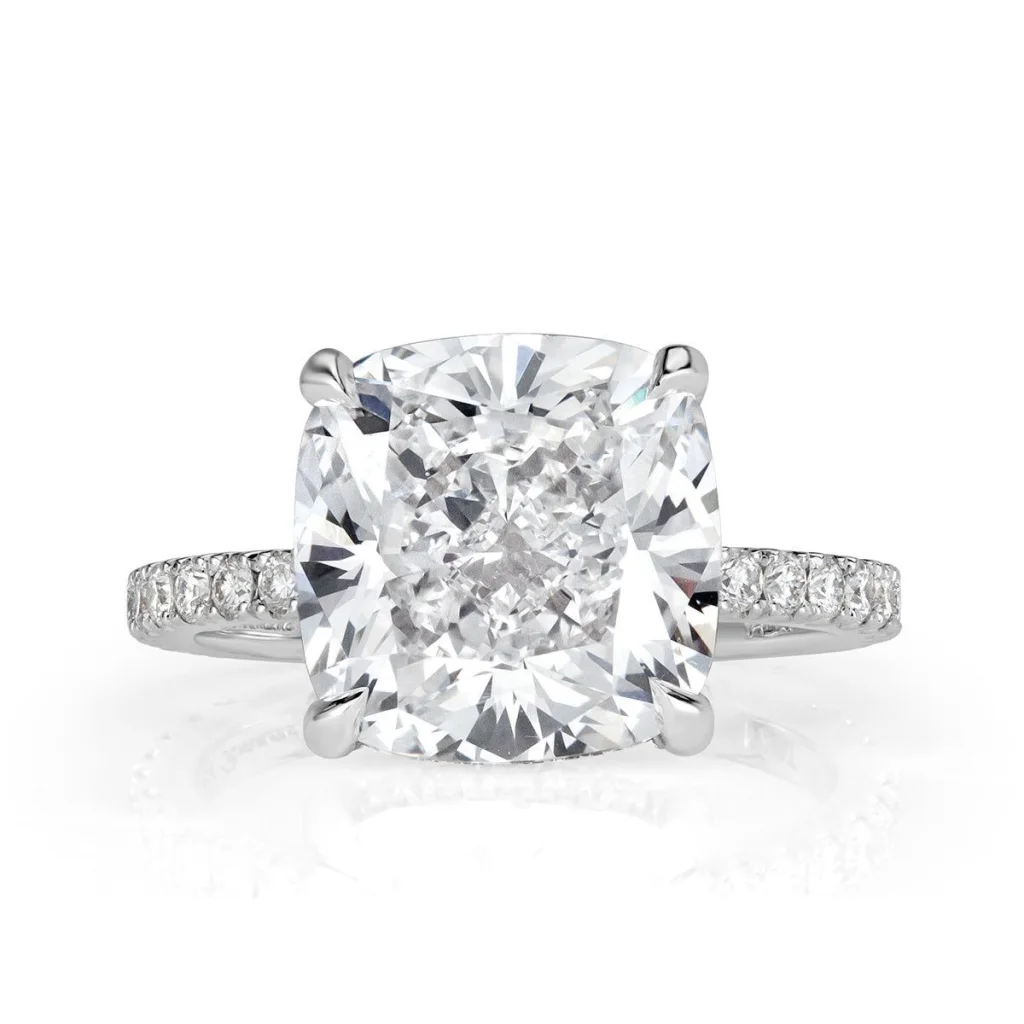 HRD Certified 5.02 Carat Cushion Cut Diamond Ring | VS1 Clarity | F Color | Timeless Brilliance