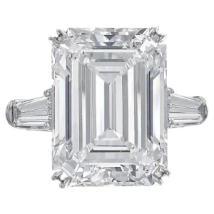 HRD Certified 5.09 Carat Emerald Cut Diamond Ring | VVS1 Clarity | I Color | Timeless Elegance
