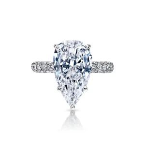 IGI Certified 5.01 Carat Pear Brilliant Cut Diamond Ring | VS1 Clarity | H Color | Timeless Brilliance
