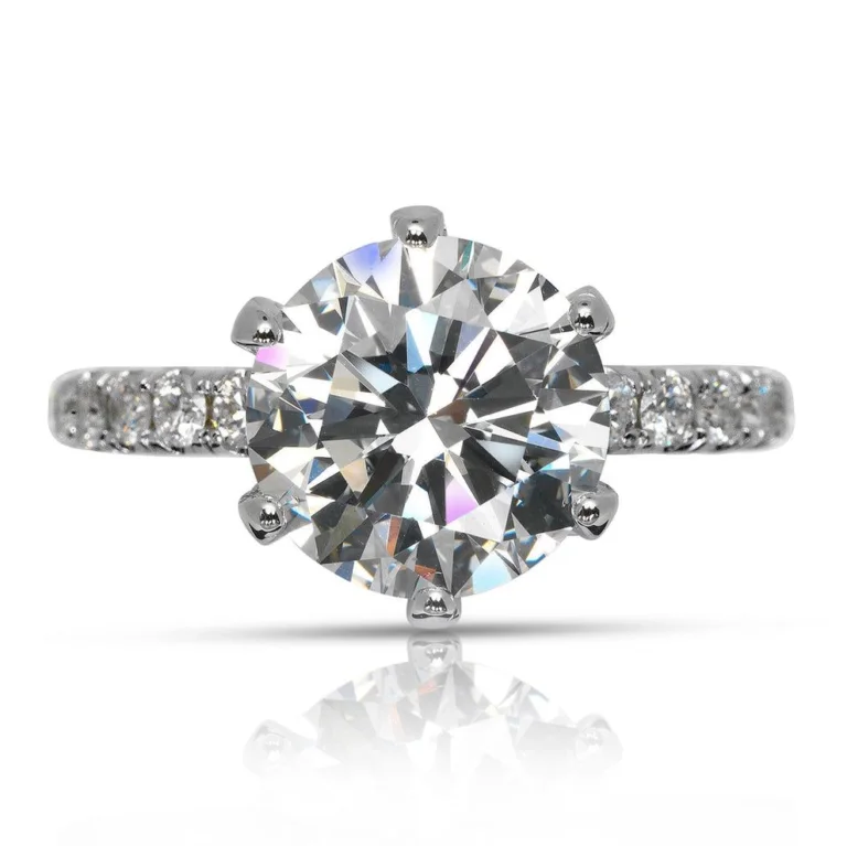 10.26 Carat Round Brilliant Cut Diamond Ring | VVS2 Clarity | I Color | Radiant Elegance