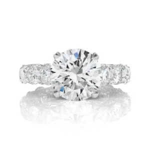 HRD Certified 10.01 Carat Round Brilliant Cut Diamond Ring | VVS1 Clarity | H Color | Timeless Brilliance