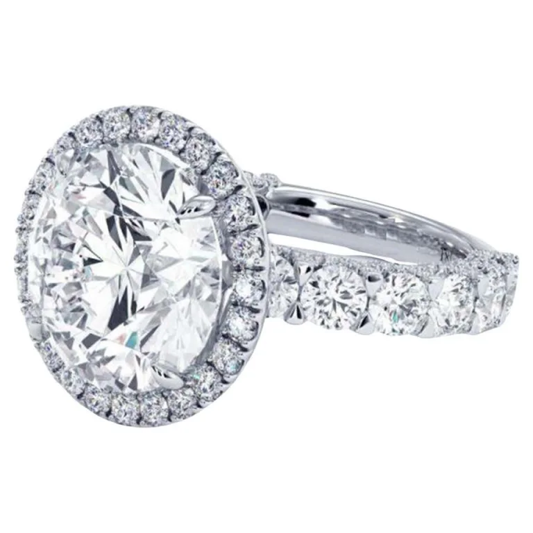 5.01 Carat Round Brilliant Cut Diamond Ring | SI1 Clarity | E Color | Timeless Brilliance