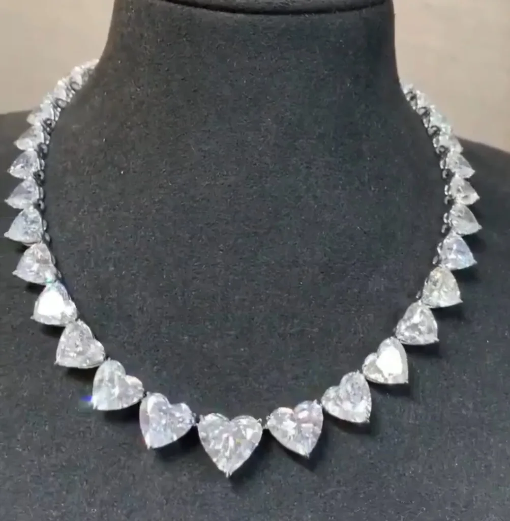 100-Carat Magnificent Heart Tennis Necklace | Legacy Diamonds