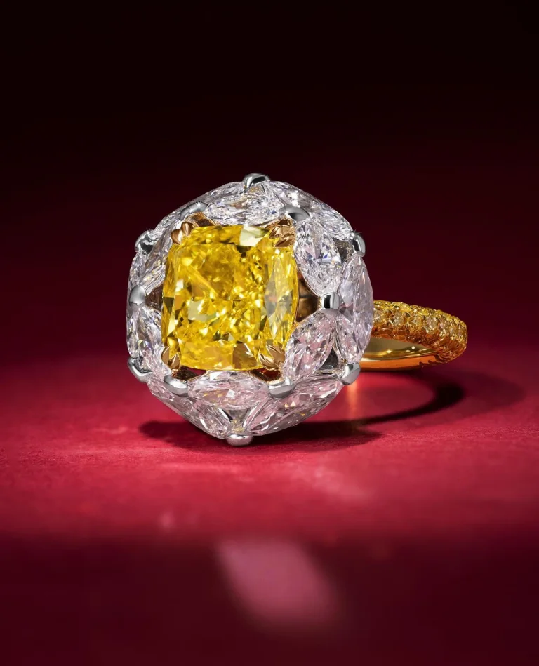 2-Carat Fancy Yellow Cushion Cut Diamond Ring | GIA Certified