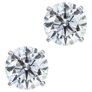3-Carat Each Diamond Stud Earrings | Certified by GIA, IGI, and HRD