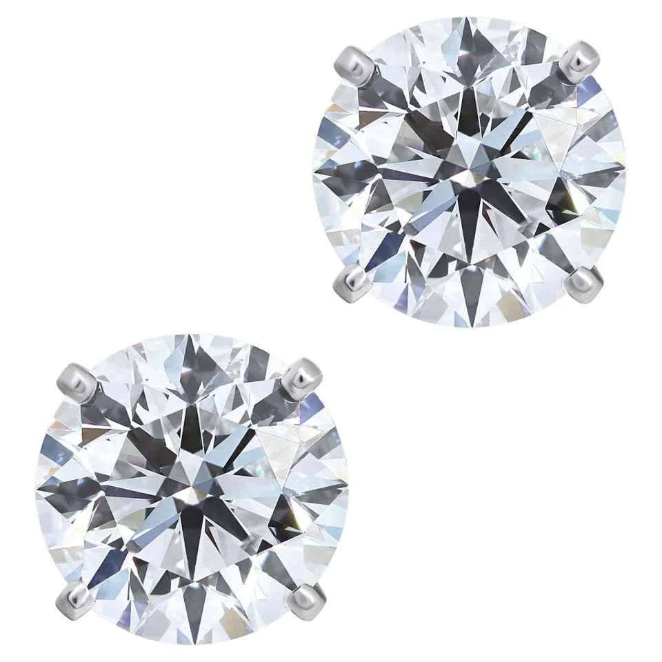 3-Carat Each Diamond Stud Earrings | Certified by GIA, IGI, and HRD