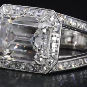 4-Carat Emerald Cut Diamond Ring | Elegant Luxury