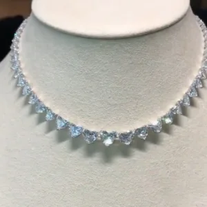 40-Carat Heart Diamond Tennis Necklace