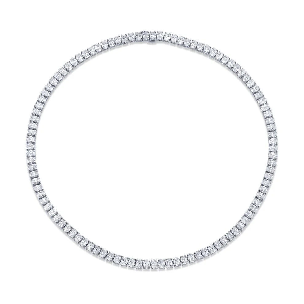 40-Carat Oval Tennis Necklace | Legacy Diamonds
