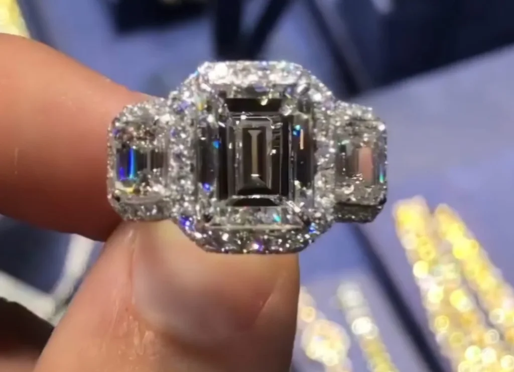 5-Carat Emerald Cut Diamond Ring | Timeless Elegance