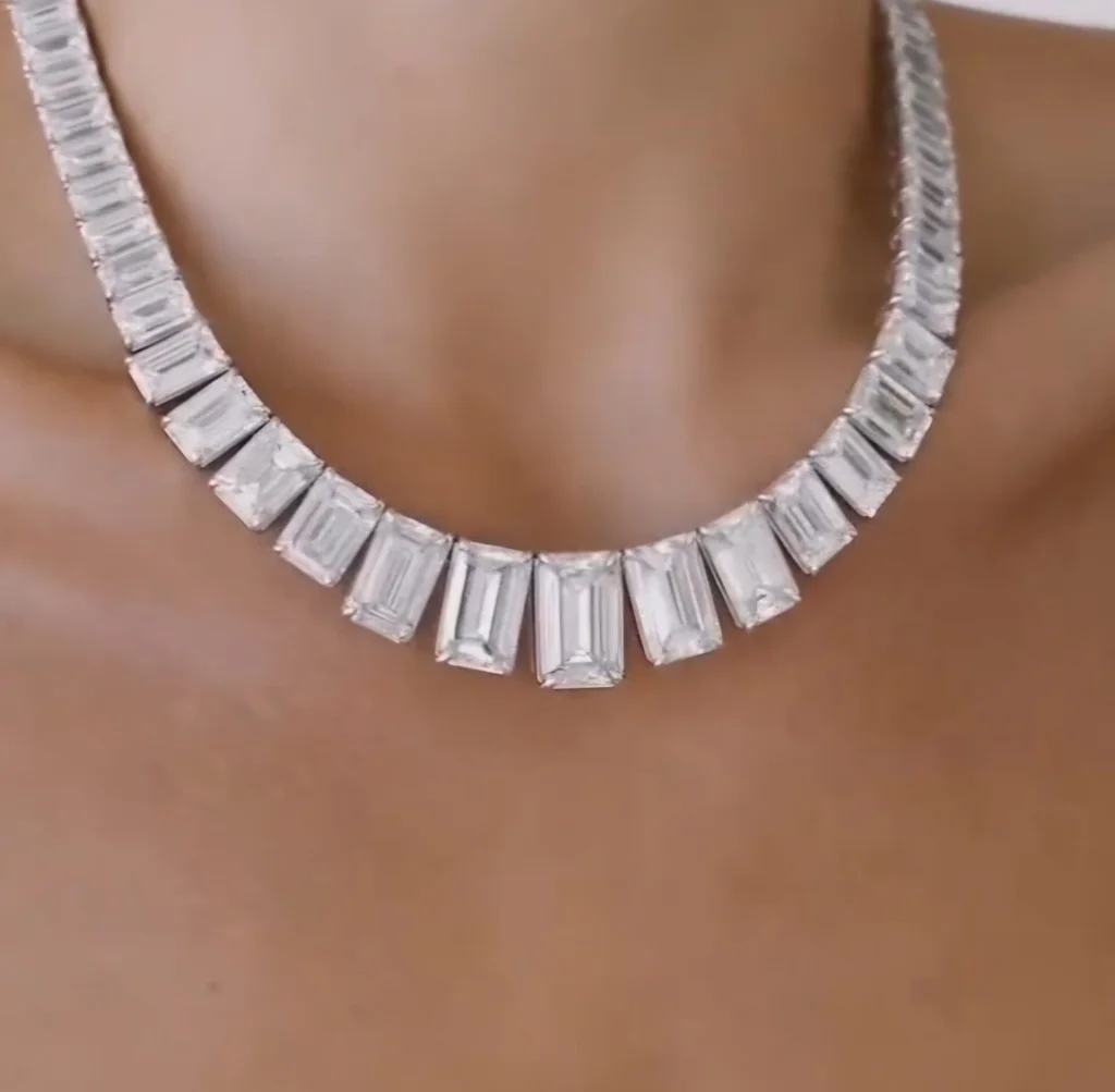50-Carat Emerald Cut Diamond Necklace | Legacy Diamonds