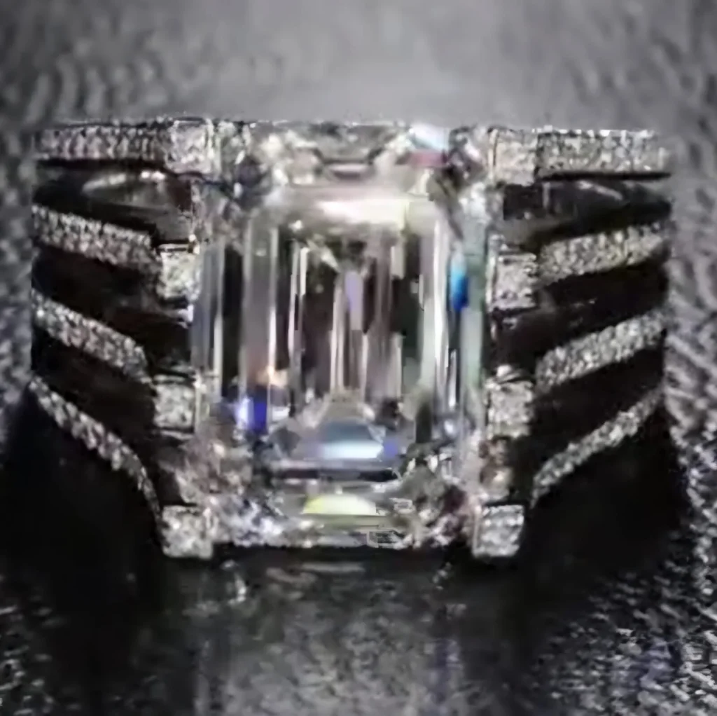 6-Carat Emerald Cut Diamond Ring | Timeless Sophistication