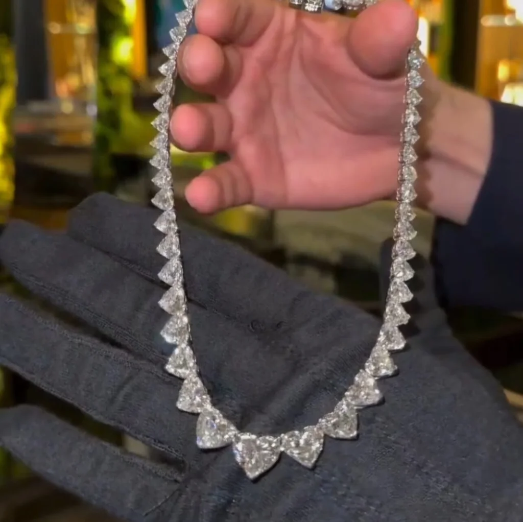 70-Carat Heart Tennis Rivière Necklace | Legacy Diamonds