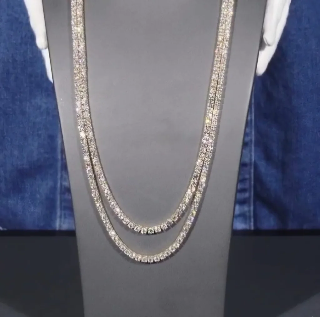 Dual Chain Tennis Necklace | 100-Carat Total Weight | Legacy Diamonds