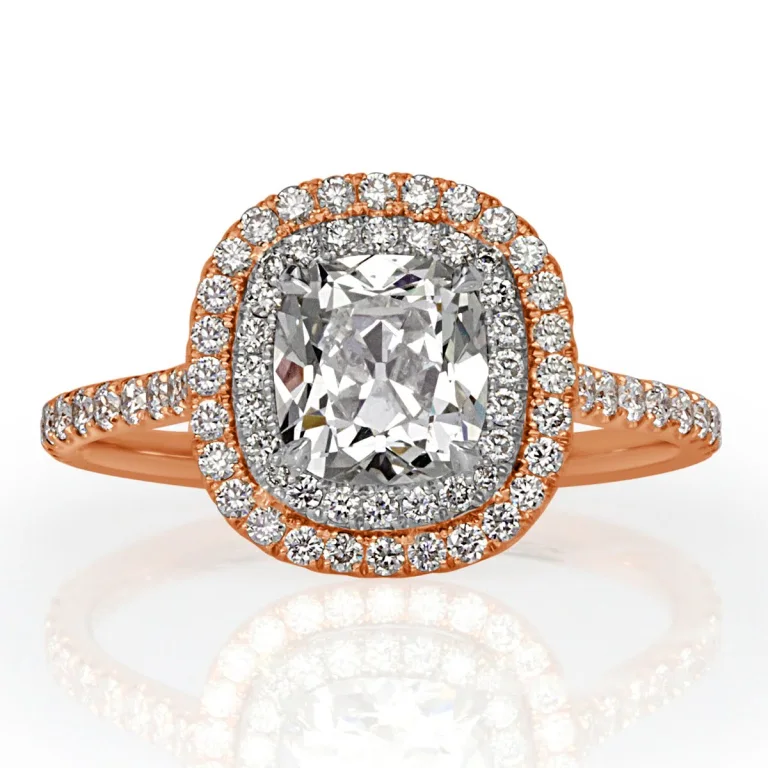1.5 Carat Radiant Diamond Engagement Ring in 18K Rose Gold – VS, F/G/H Color