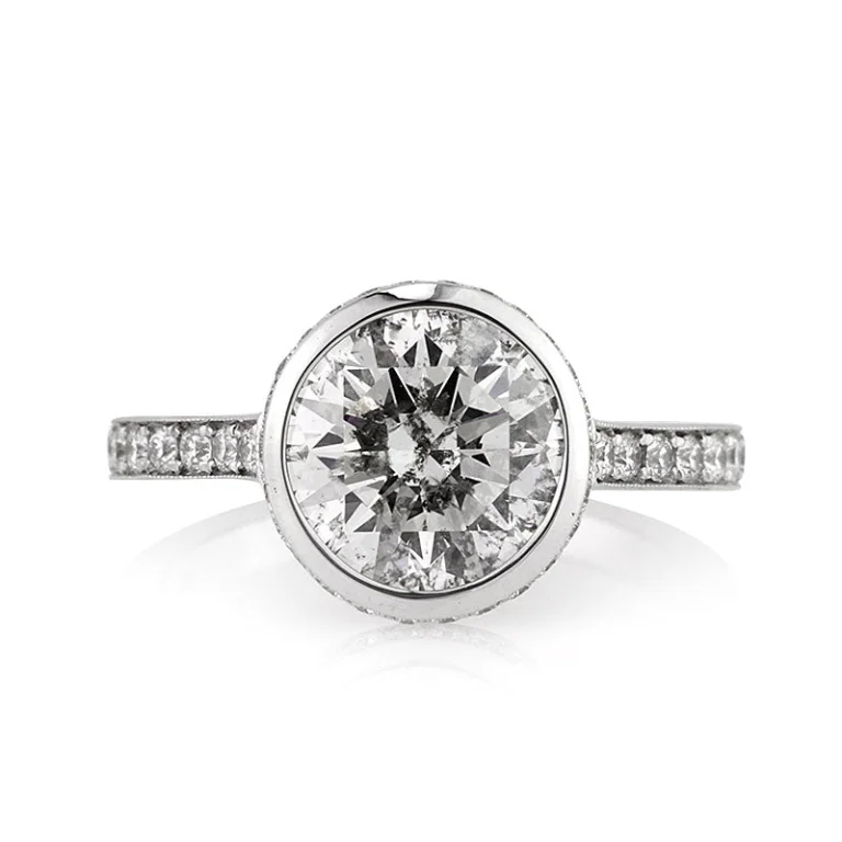 1.5 Carat Round Diamond Engagement Ring in 18K White Gold – VS, F/G/H Color