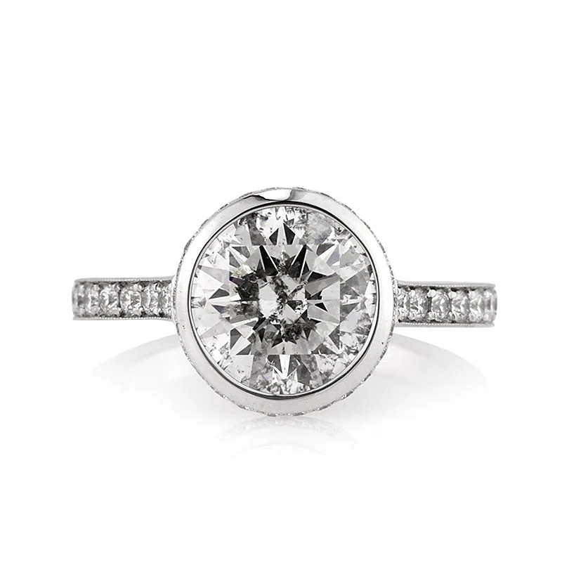 1.5 Carat Round Diamond Engagement Ring in 18K White Gold – VS, F/G/H Color