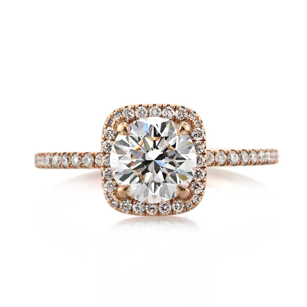 1.5 Carat Round Diamond Engagement Ring in 18K White Gold – VS, F/G/H Color