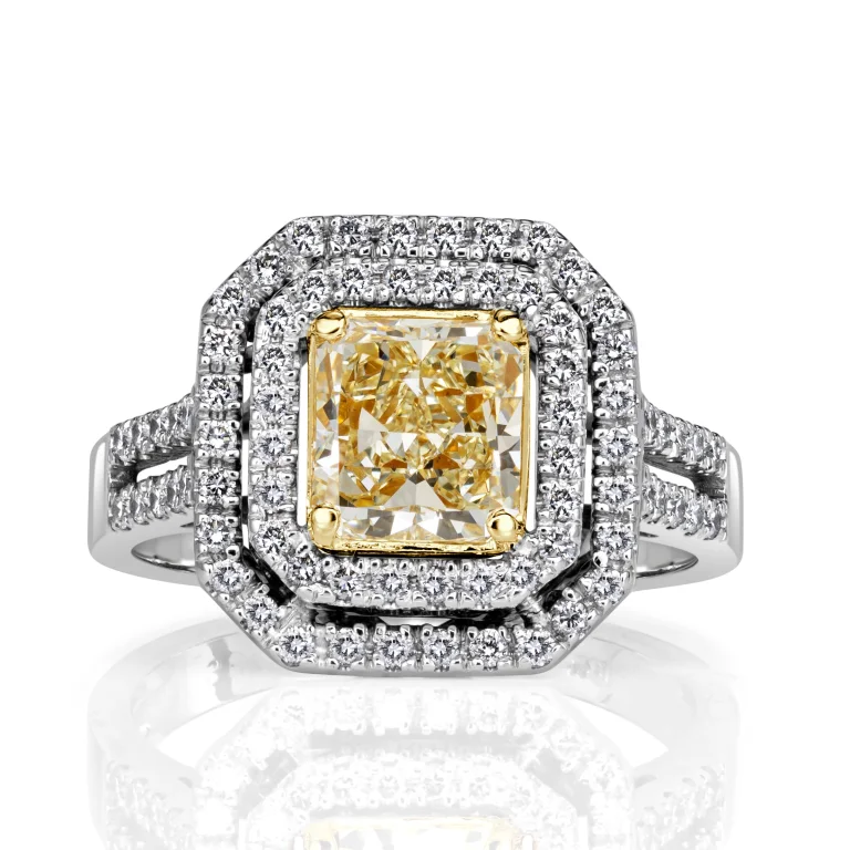 2.03 Carat Radiant Diamond Engagement Ring in 18K White Gold – VS, F/G/H Color