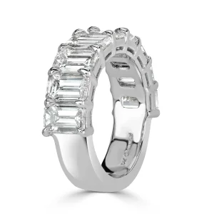Side profile of 1.80 Carat Half Eternity Diamond Band with VS clarity diamonds