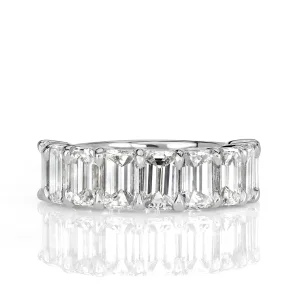Top view of 1.80 Carat Diamond Band showcasing F–G color diamonds