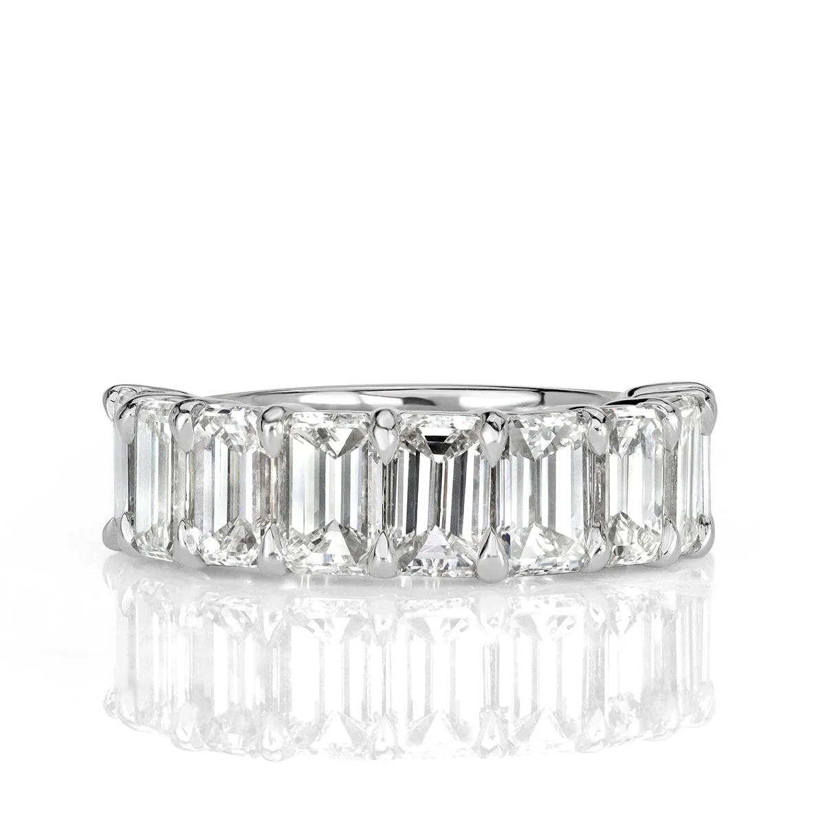 Top view of 1.80 Carat Diamond Band showcasing F–G color diamonds