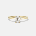 0.7 Carat Emerald-cut Statement | 14K White Gold | Refined Light - Image 3