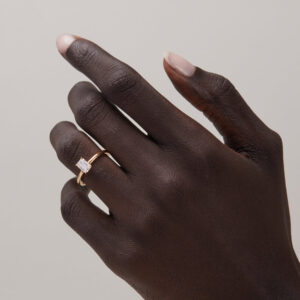 0.7 Carat Emerald-cut Statement | 14K White Gold | Refined Light