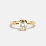 0.95 Carat Cushion Statement | Brilliant White | SI | 14K White Gold | Refined Light