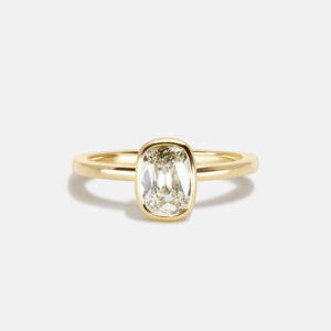 0.95 Carat Cushion Statement | Brilliant White | SI | 14K White Gold | Refined Light