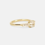 1 Carat Cushion Statement | Champagne | 14K White Gold | Pure Sophistication | Heirloom - Image 3