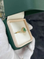 1.05 Carat Oval Halo Diamond Ring | 14K White Gold | Classic Charm - Image 4